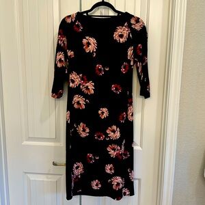 Black and Pink Floral Dress